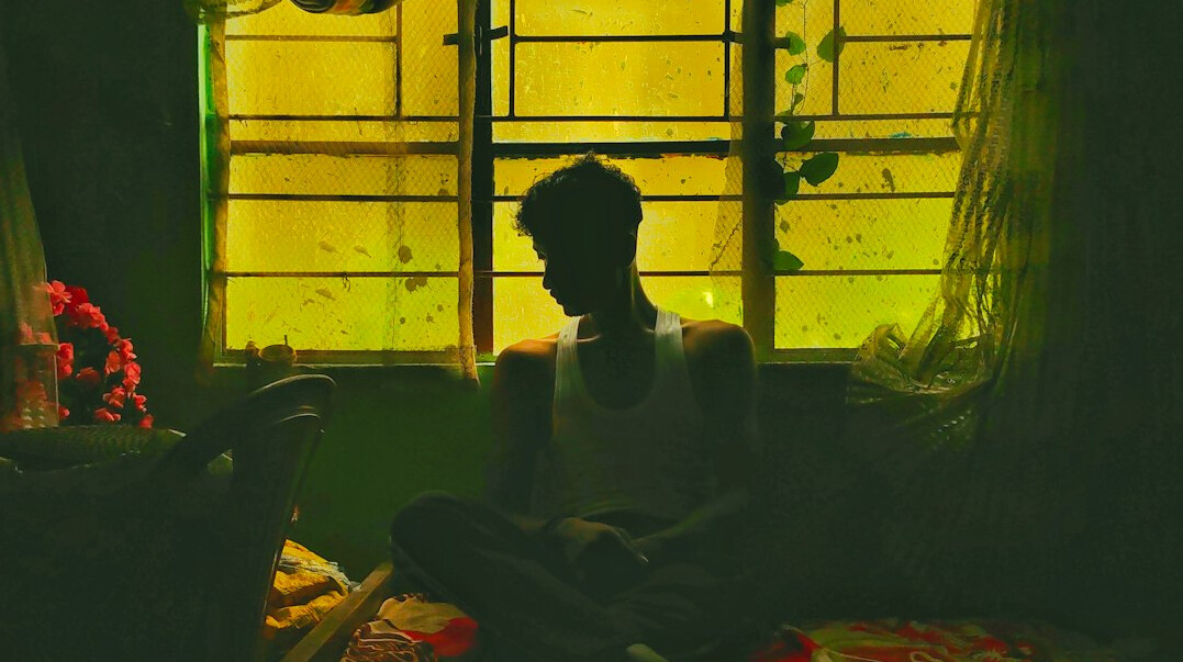woman meditating in quiet room