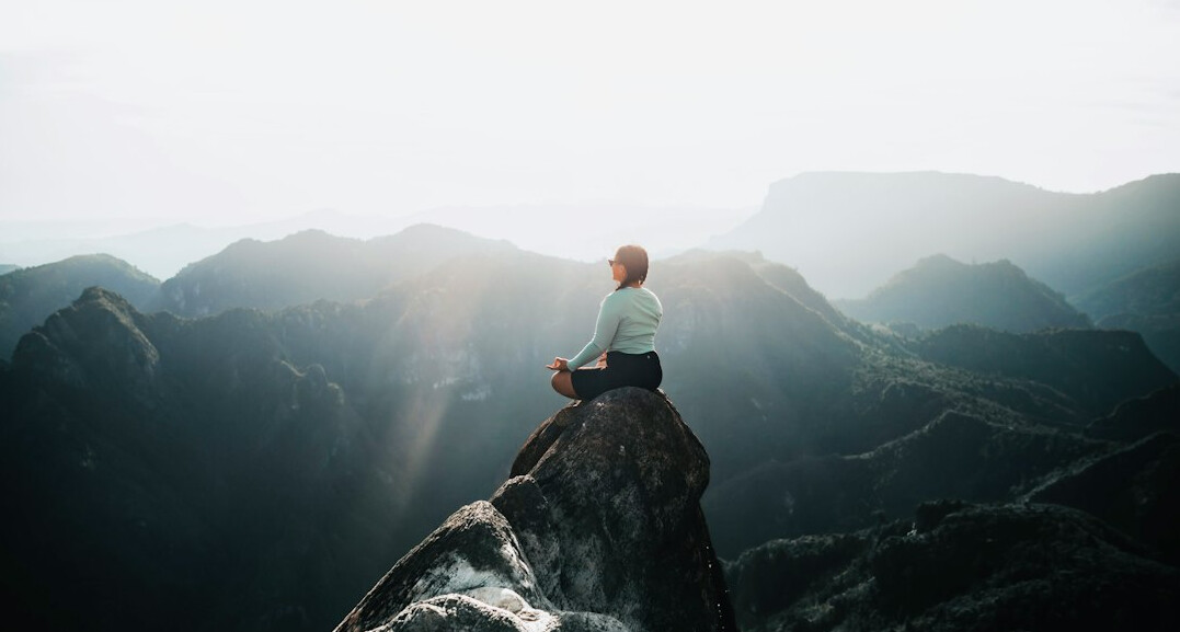 person practicing mindfulness meditation